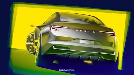 ŠKODA Debuts VISION iV Study Sketches for Geneva Motor Show