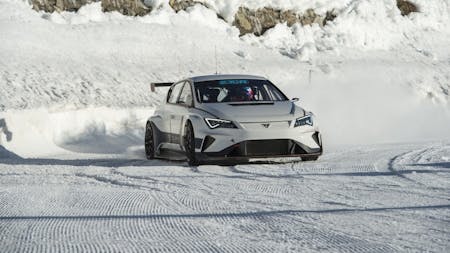 Electric CUPRA Race Car Takes On Andorra Ski Slopes