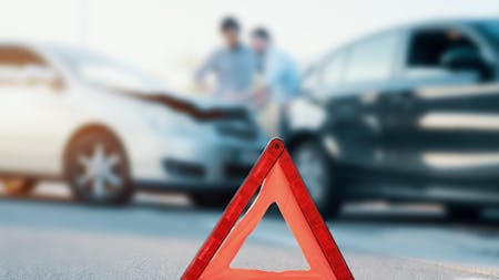 How many accidents happen on the practical driving test?