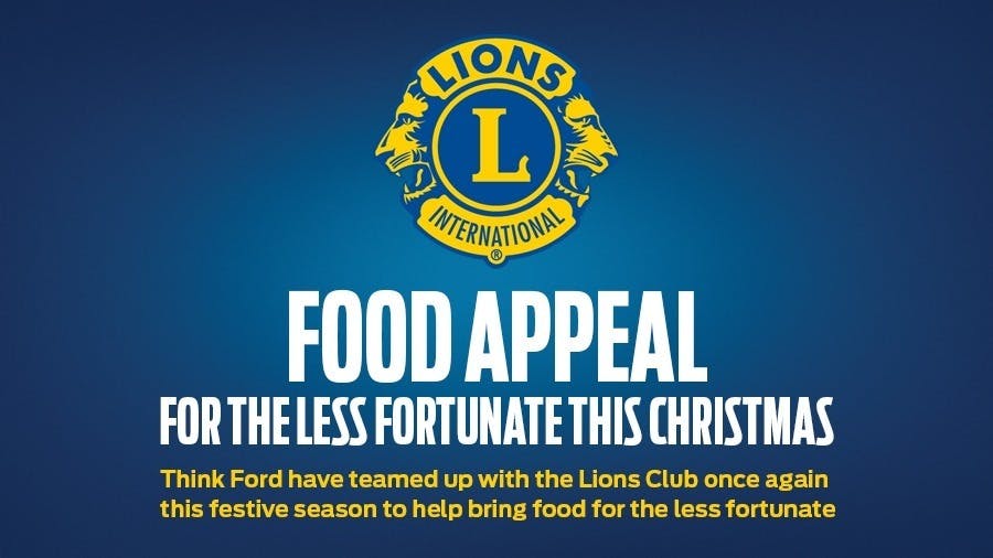 Think Ford supports the Lions Club International in their Food Appeal this Christmas